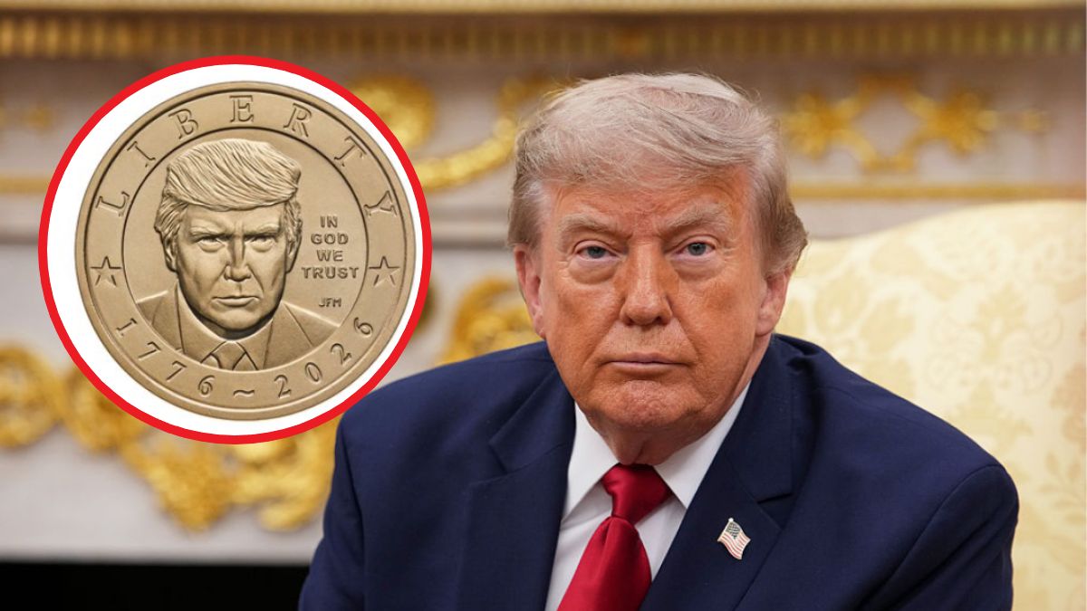 Złota jednodolarówka z podobizną Trumpa