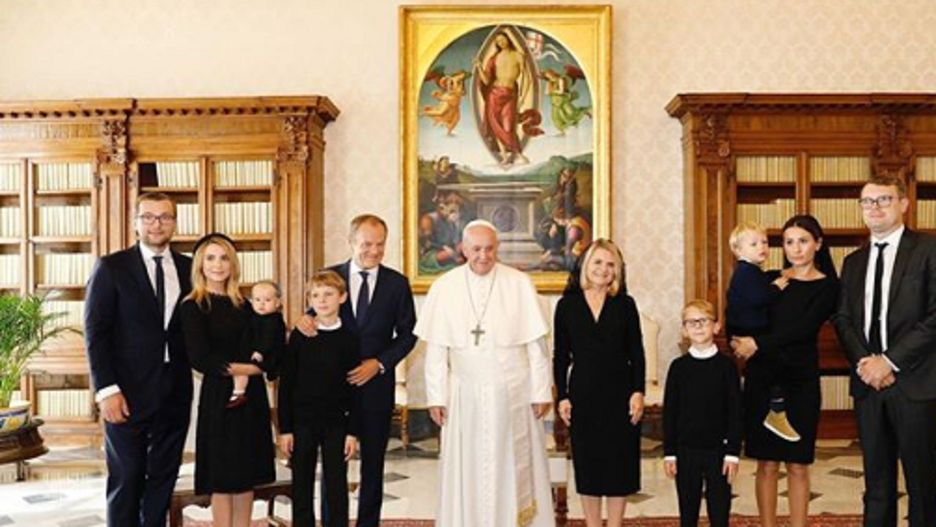 Rodzina Tusków w Watykanie