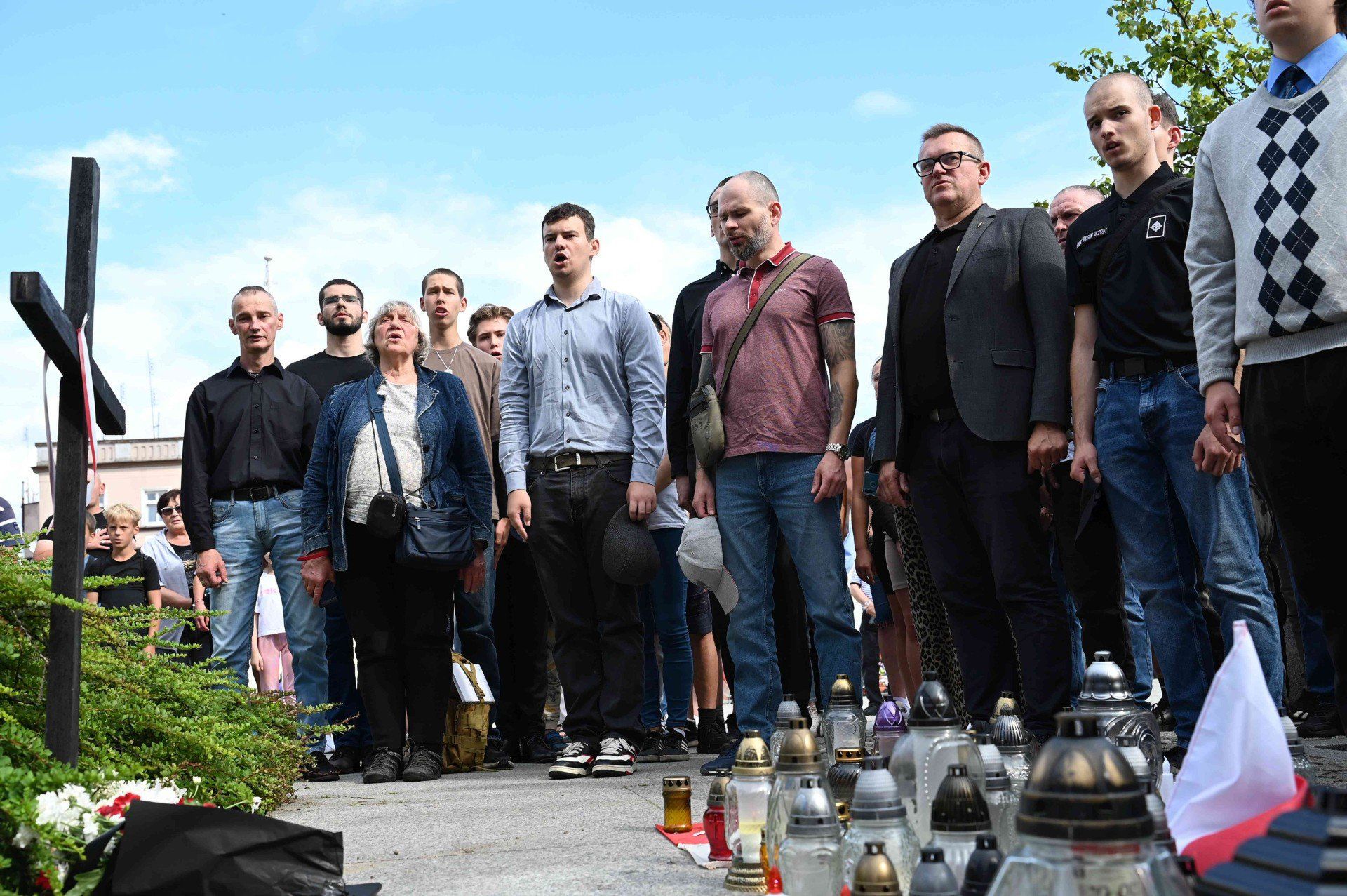 13 lipca 2025 r. mieszkańcy Nowego i okolic protestowali przeciwko polityce migracyjnej Polski