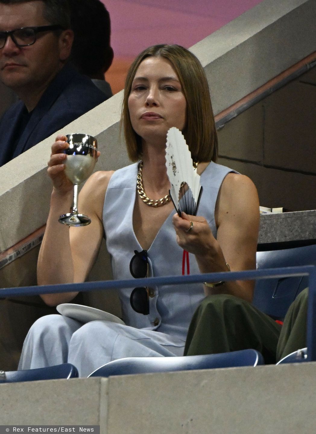 Znani na US Open 2024ALL NEW YORK DALIES OUT
Mandatory Credit: Photo by Larry Marano/Shutterstock (14673410bo)
Jessica Biel is seen watching Novak Djokovic Vs Laslo Djere on Arthur Ashe Stadium
US Open Championships 2024, Day Three, Flushing Meadows, New York, USA - 28 Aug 2024Larry Marano/Shutterstock