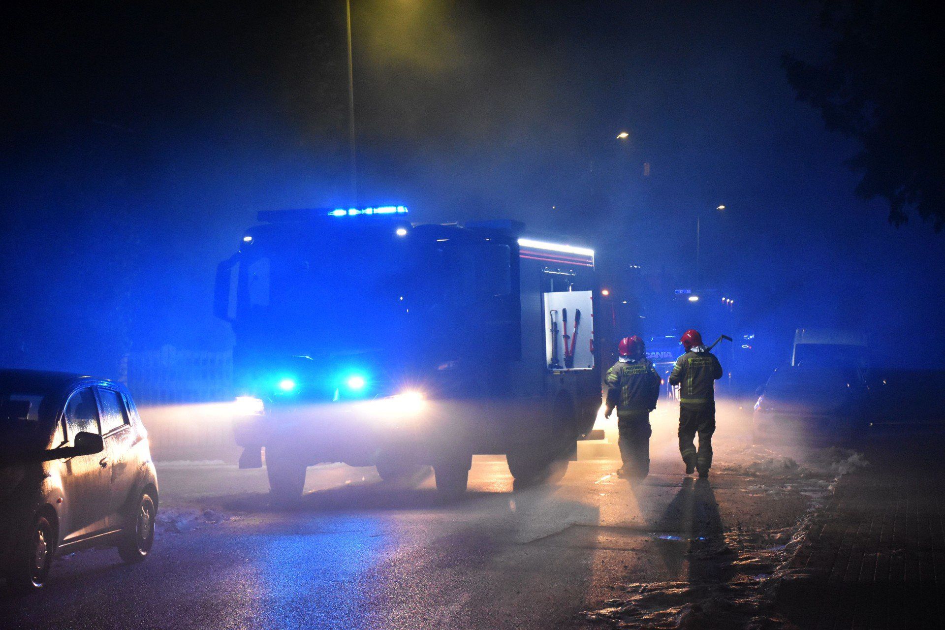 Pożar na posesji przy ul. Matejki w Malborku