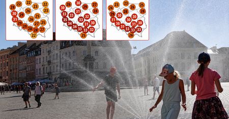 Mapy są bordowe. Nadciąga fala gorąca, 35 st. C w cieniu