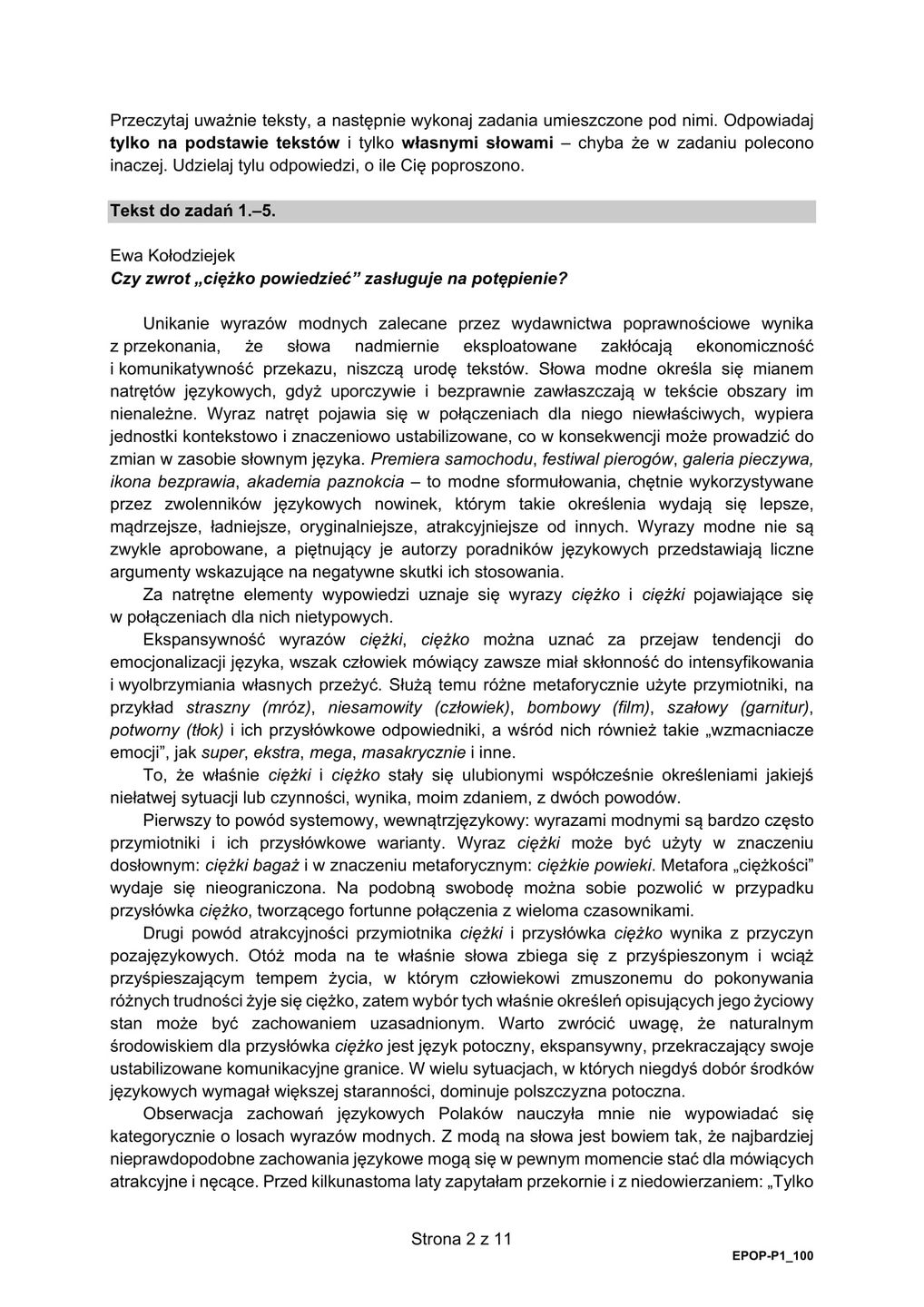 Matura 2021. Arkusze CKE z języka polskiego