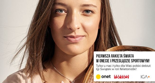 Iga Świątek z felietonami w „Przeglądzie Sportowym” i Onet Sport
