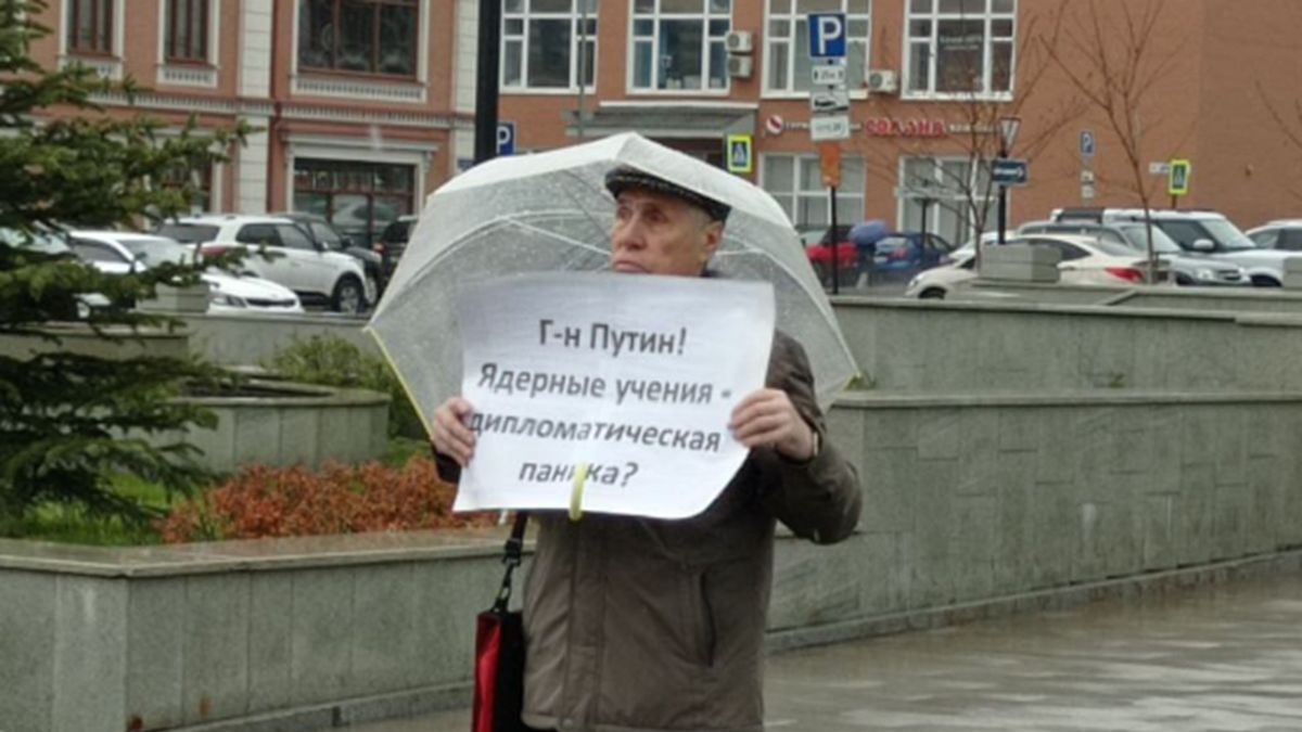 Starzec z Permu sam rozpoczął protest przeciwko Putinowi