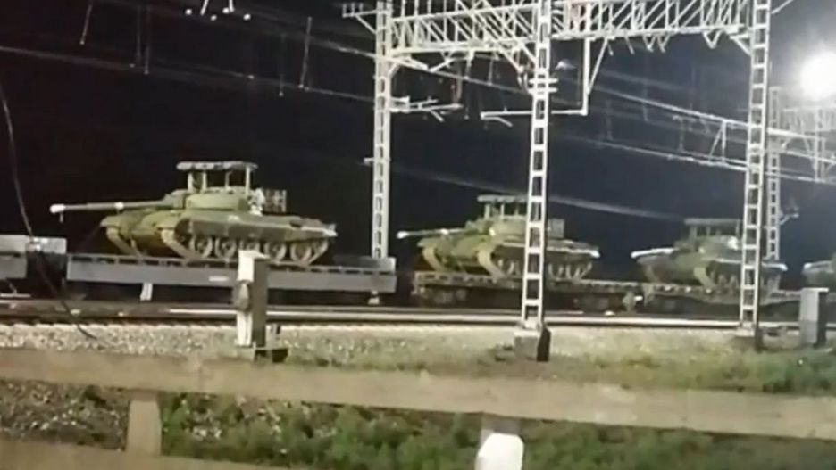 Rosyjskie T-62 i T-62M w drodze do Ukrainy