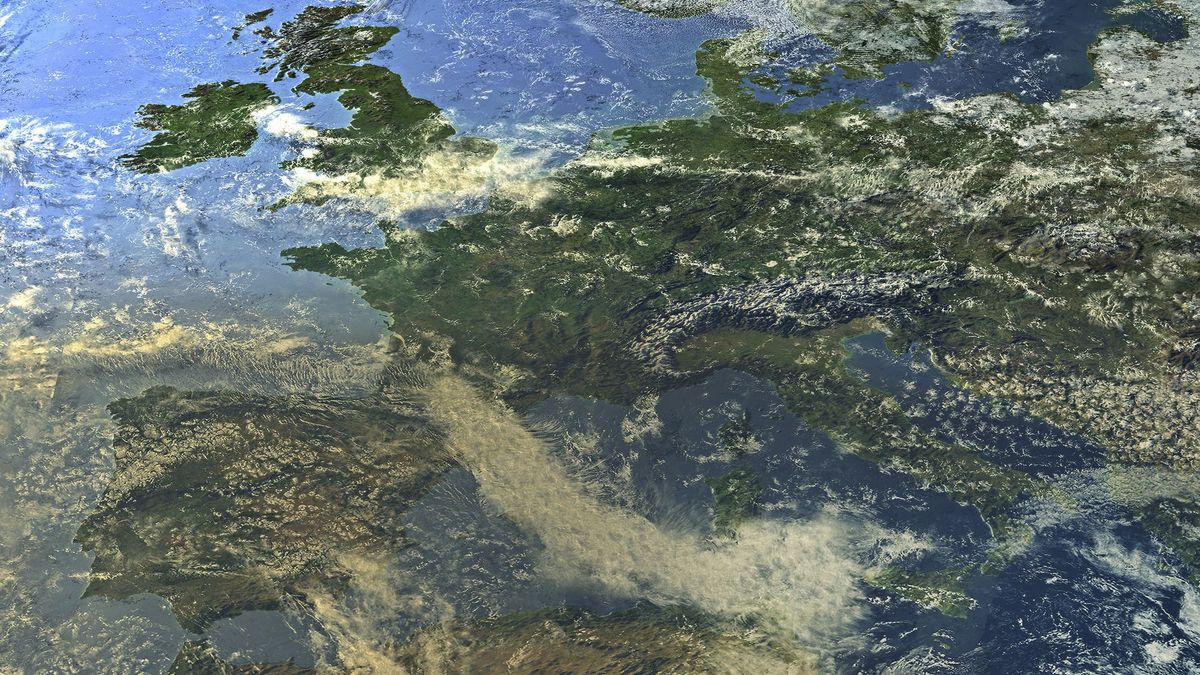 Europa na zdjęciu satelitarnym