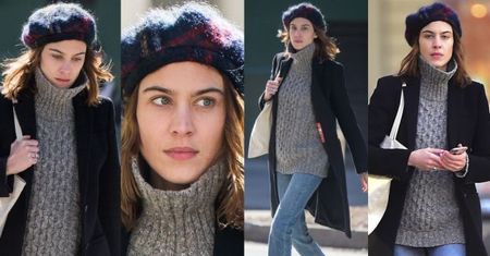 #TRENDY: Alexa Chung w kraciastym berecie