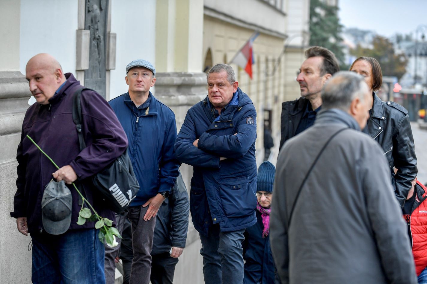 Kazik na uroczystościach pogrzebowych Janusza Grudzińskiego