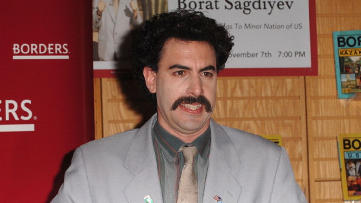 Borat nielegalnie reklamuje narkotyk.