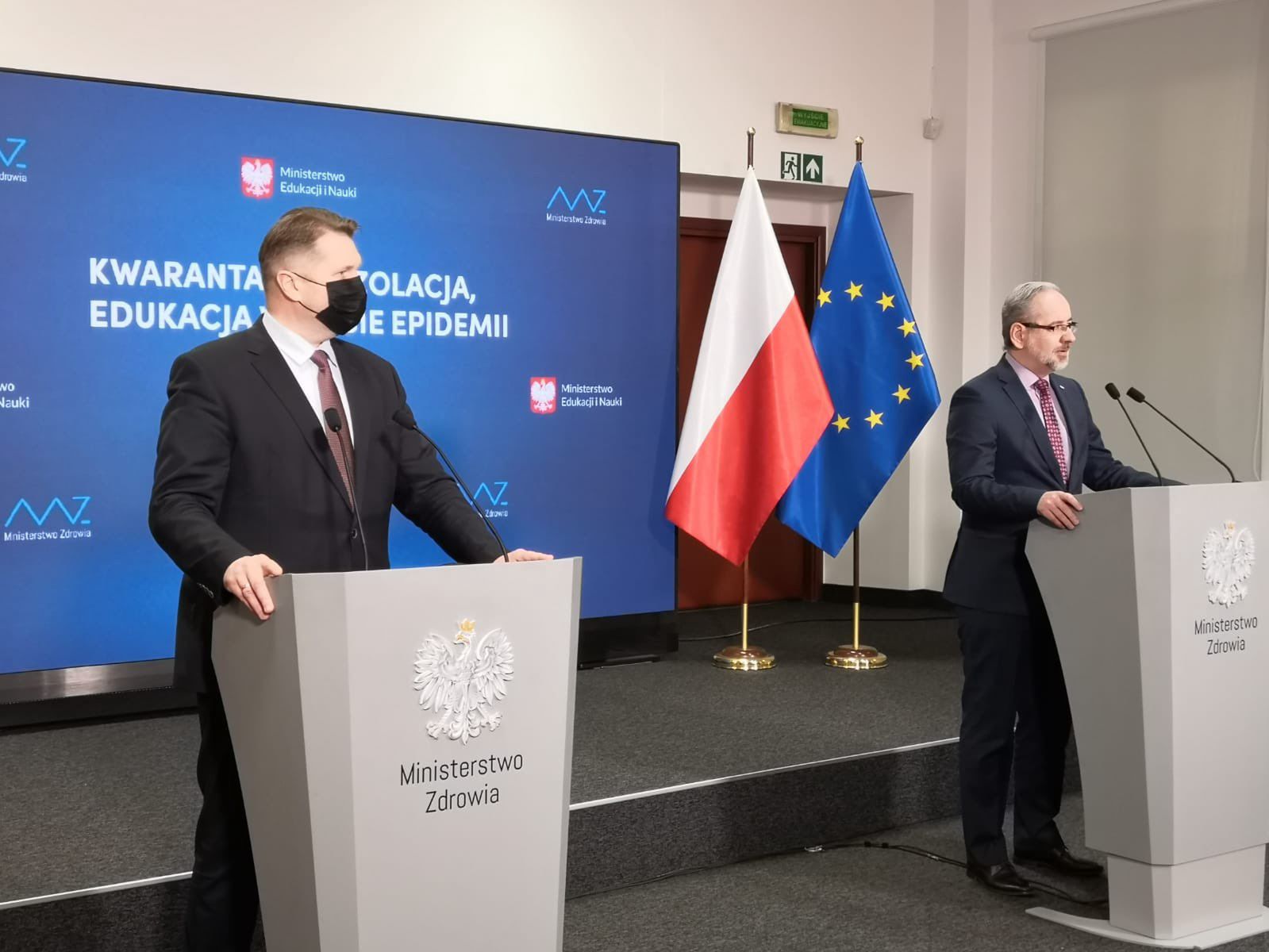 Konferencja ministra zdrowia i ministra edukacji