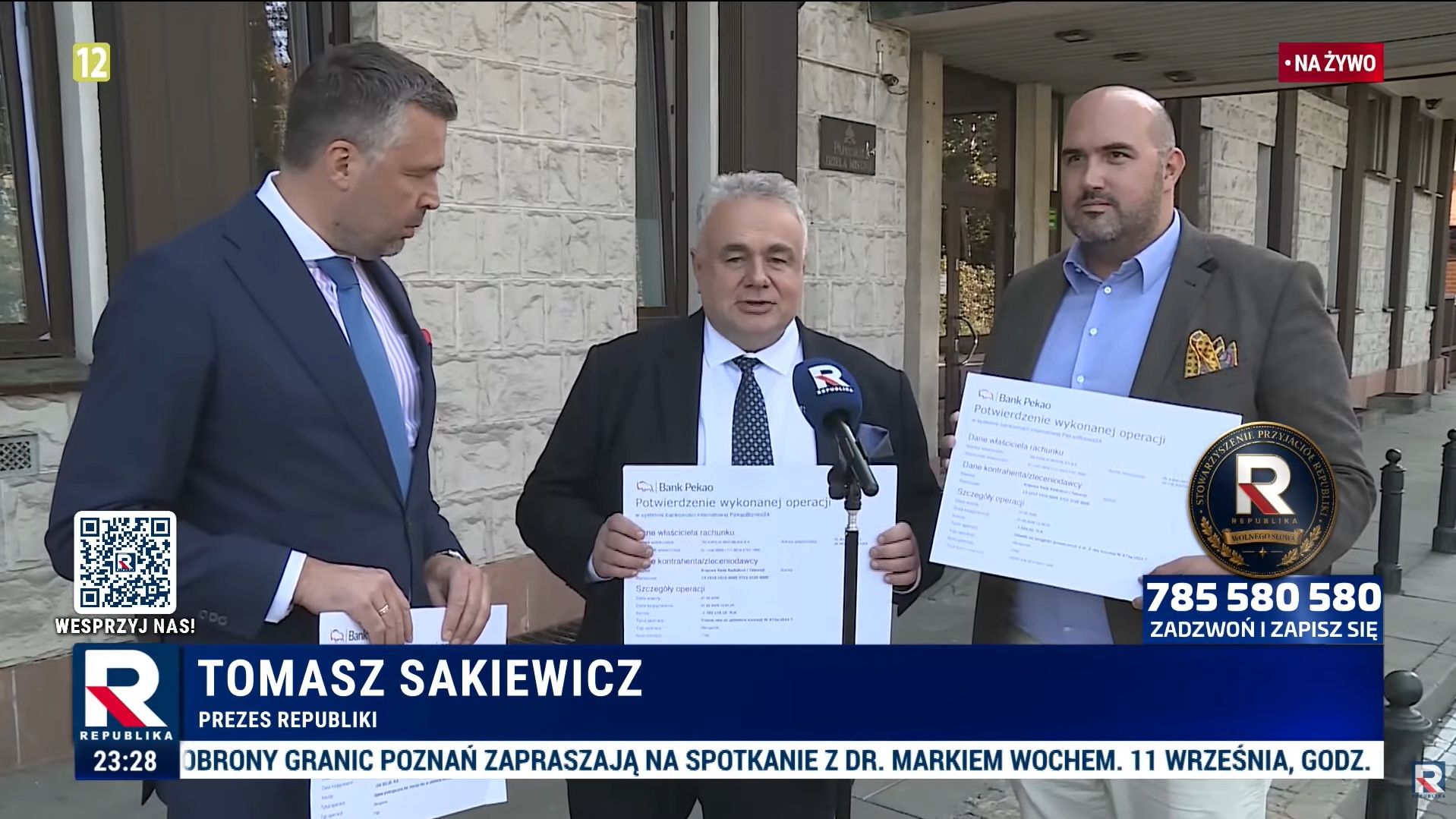 Michał Rachoń, Tomasz Sakiewicz i Jarosław Olechowski