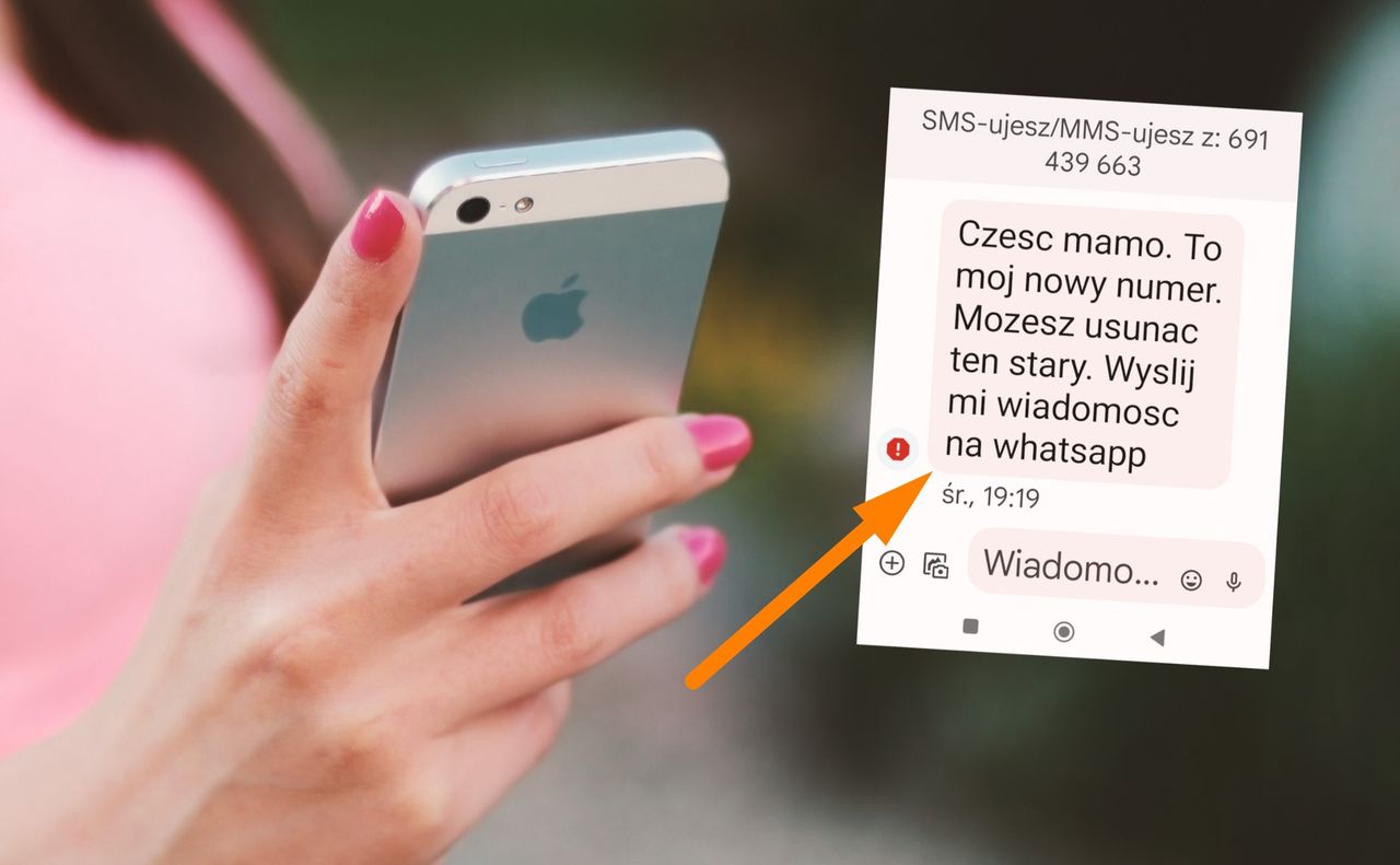 SMS z numeru 691439663: "Wyślij mi wiadomość na WhatsApp"