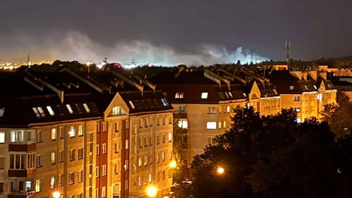 Dym widoczny nad Czubami w Lublinie