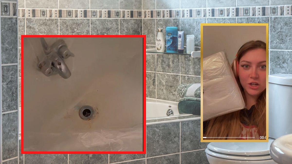 Brud? Tiktokerka zasugerowała użycie wkładki do wanny hotelowej.