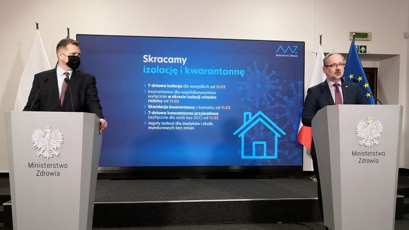 Konferencja ministra zdrowia Adama Niedzielskiego