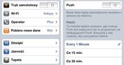Działanie Fetch w iPhonie co minutę