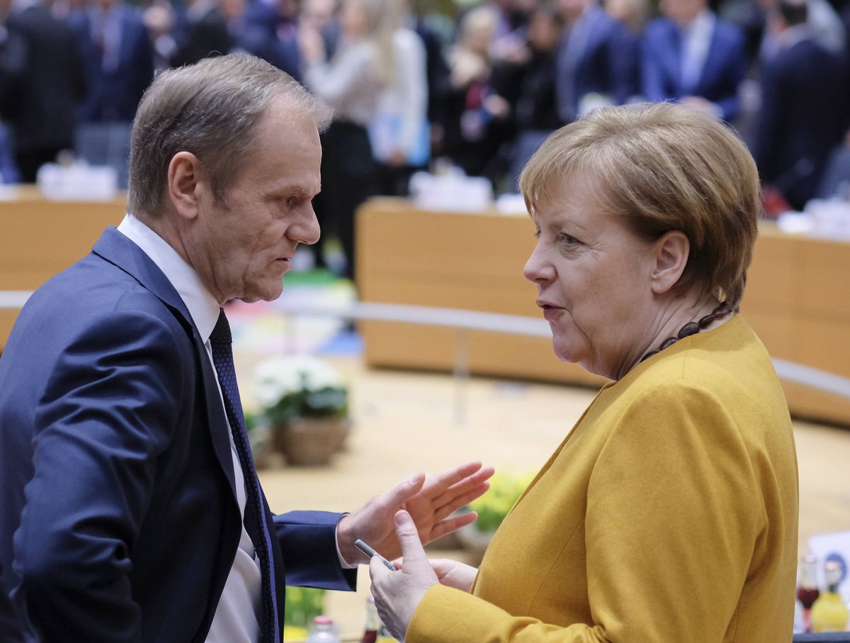 Donald Tusk i Angela Merkel 