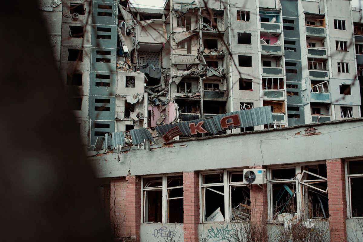 Autentyczne zdjęcia z bombardowanego  Czernihowa