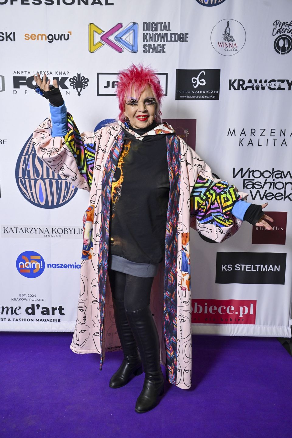 Krystyna Mazurówna na gali Warsaw Fashion Shower