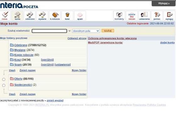 Interia po 22 latach zamknęła klasyczny interfejs poczty