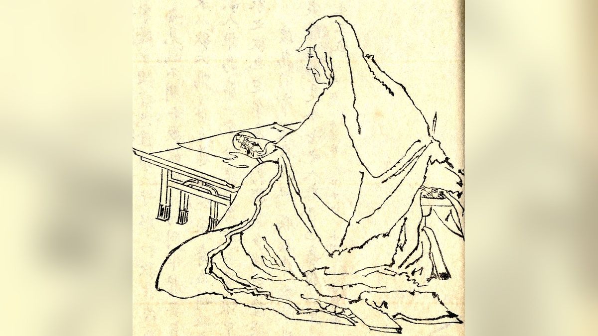 Hōjō Masako na XIX-wiecznym portrecie autorstwa Kikuchiego Yōsaia.