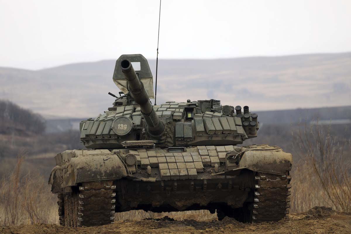 Czołg T-72B, który jest podstawowym czołgiem armii białoruskiej 