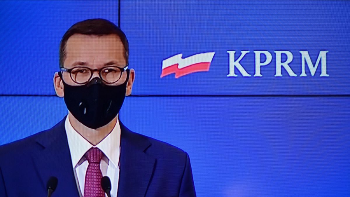 Mateusz Morawiecki na konferencji prasowej