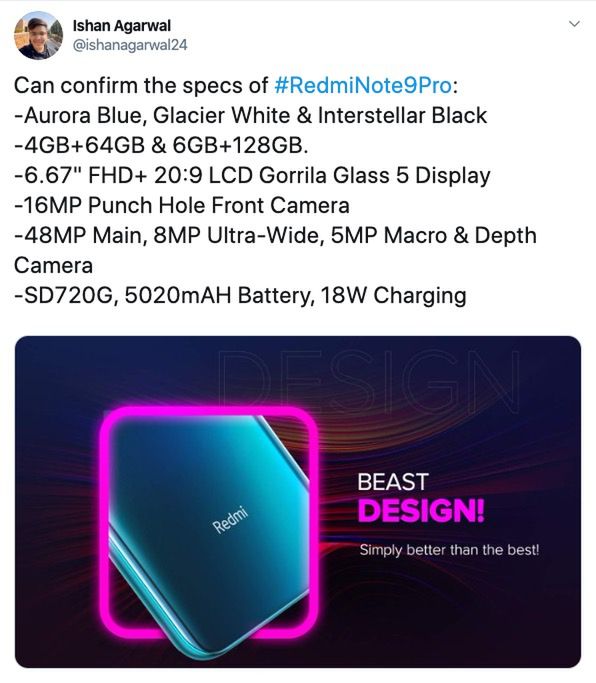 Redmi Note 9 Pro: wycieka specyfikacja. Xiaomi ma wrócić do Snapdragona 2