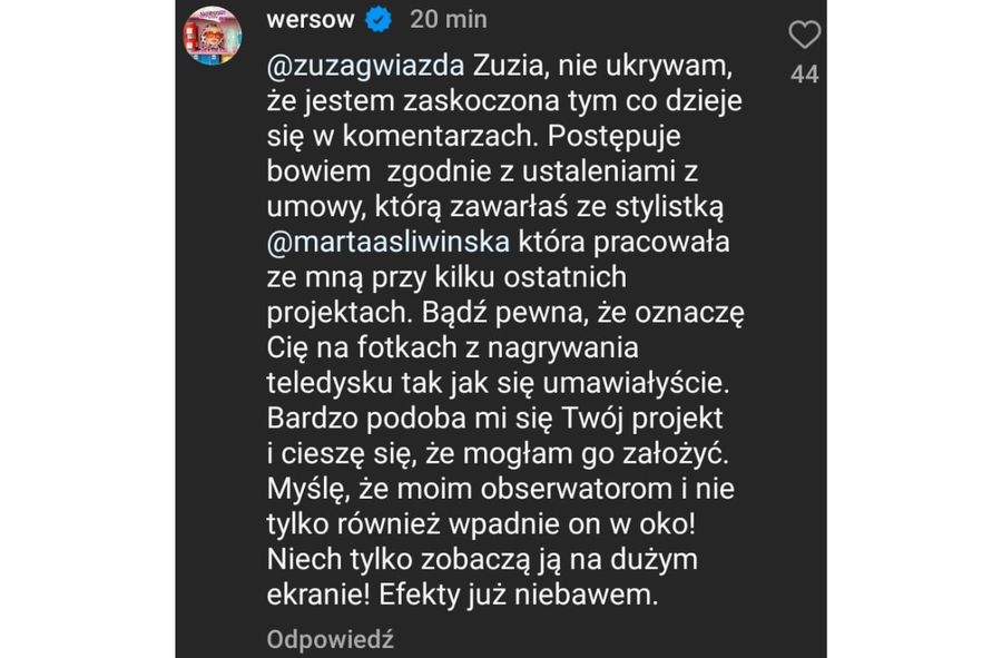 Drama pod zdjęciem Wersow