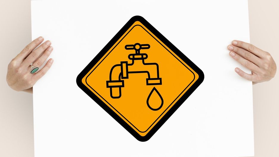 Faucet Water Tap Droplet Icon Sign