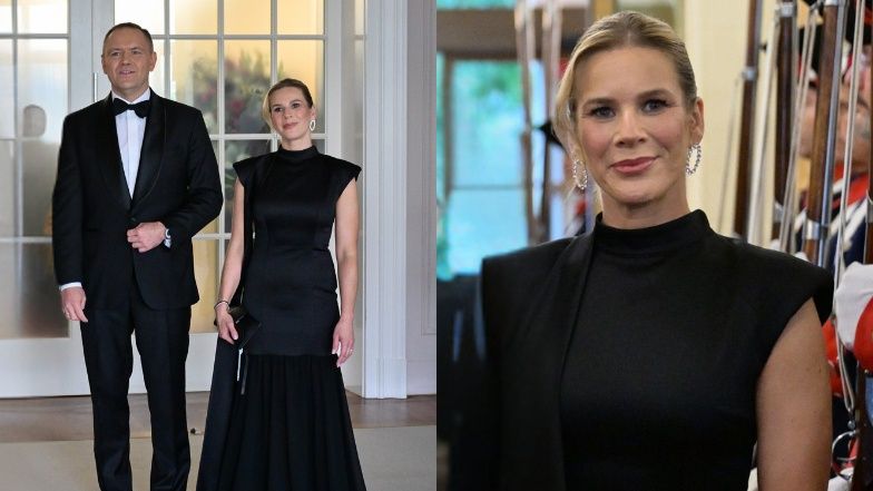 Marta Nawrocka w czerni podbija Szwajcarię