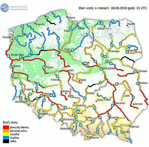 Gwałtownie wzrasta poziom Wisły w rejonie Wyszogrodu