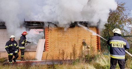 Pożar sklepu w Legnicy