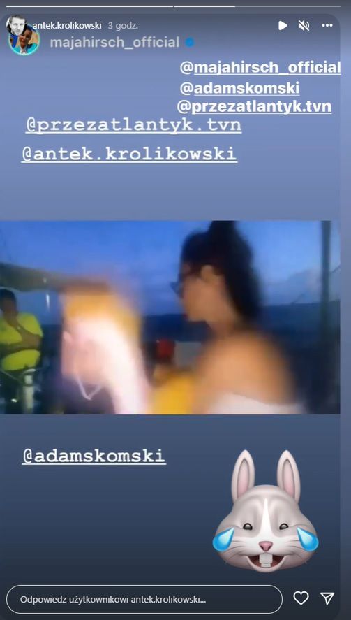 Antek Królikowski dostał w twarz od Mai Hirsch