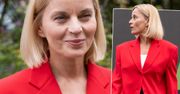 Małgorzata Foremniak zadaje szyku w wiosennej stylizacji. Takie spodnie na czerwonym dywanie wymagały sporej odwagi