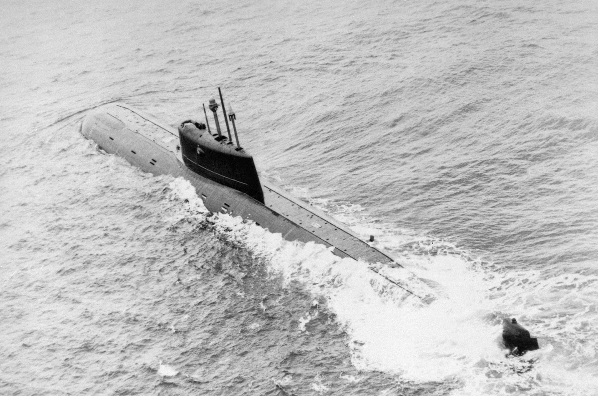 Jedno z nielicznych zdjęć okrętu K-278 Komsomolec 