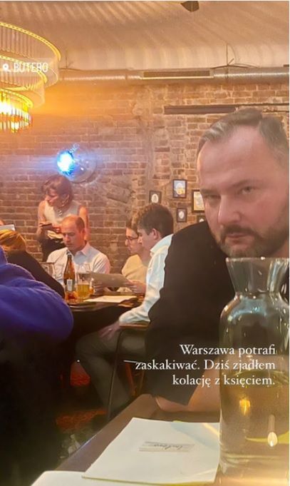 Książę William w Warszawie, fot. Instagram Michał Zaczyński