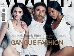 Riccardo Tisci, Mariacarla Boscono i Naomi Campbell w Vogue Brasil