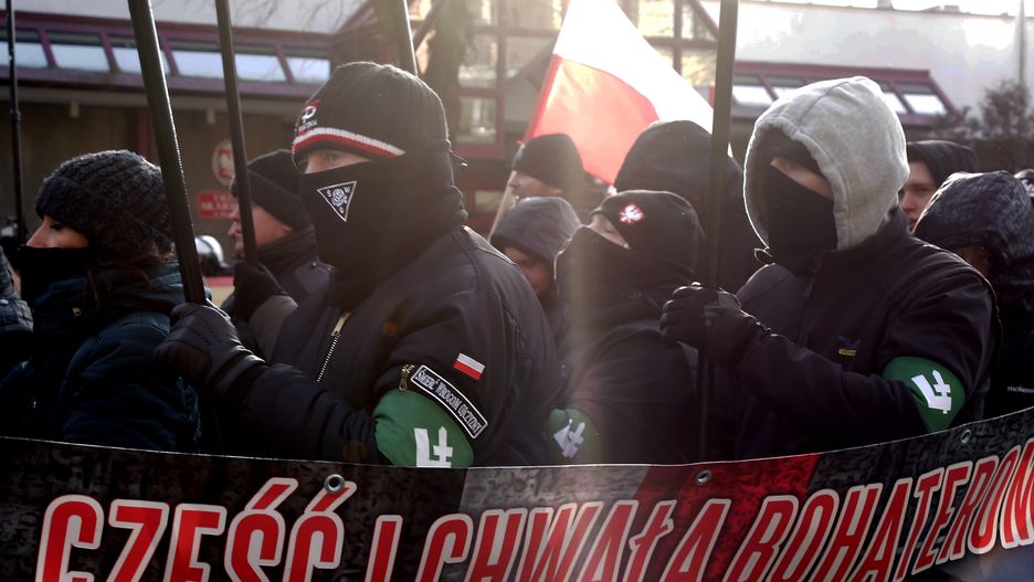 Marsz narodowców w Hajnówce w 2018 r. 