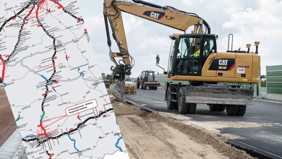 Budowa odcinków trasy S7 pod Warszawą i Krakowem się przedłuża