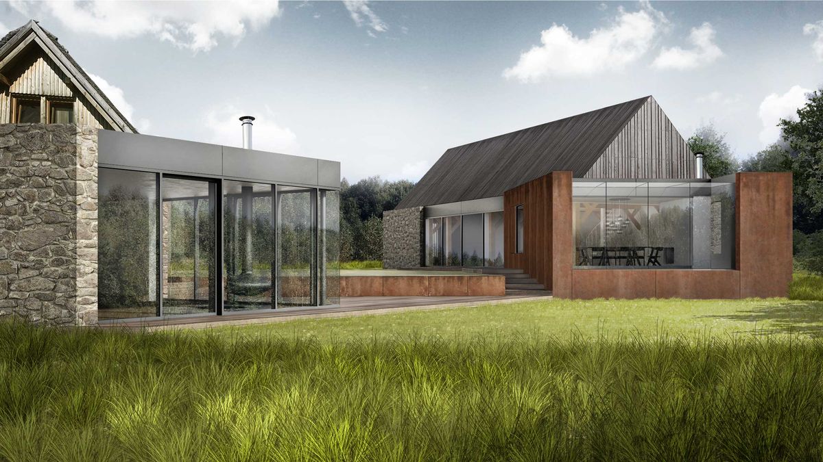 Nowoczesny projekt zachowuje wygląd starych kaszubskich domów, ale przy zastosowaniu współczesnej technologii.