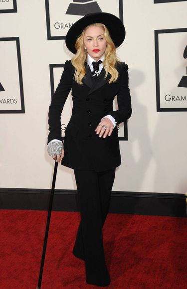 Madonna w kreacji Ralph Lauren - Grammy 2014, najpiękniejsze stylizacje wszech czasów