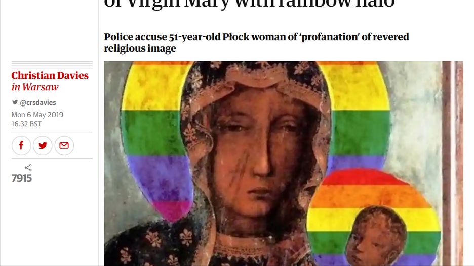 O sprawnej akcji policji w obronie ikony Maryi usłyszał cały świat