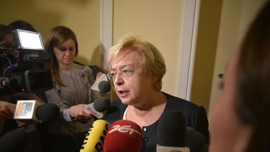 Małgorzata Gersdorf w przerwie obrad sejmowej komisji nad ustawami o KRS i SN.
