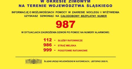 Śląskie. Rusza infolinia dla bezdomnych, zadzwonić może każdy
