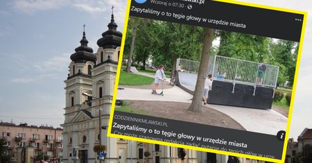 Inwestycja jak z filmów Barei. Zdjęcie rampy z parku w Mławie obiegło sieć