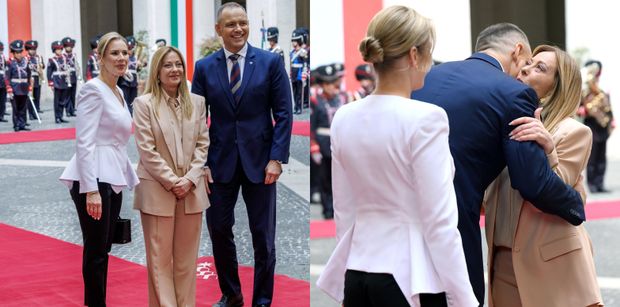 Marta i Karol Nawroccy z wizytą we Włoszech. Para prezydencka została przywitana przez premier Giorgię Meloni (ZDJĘCIA)