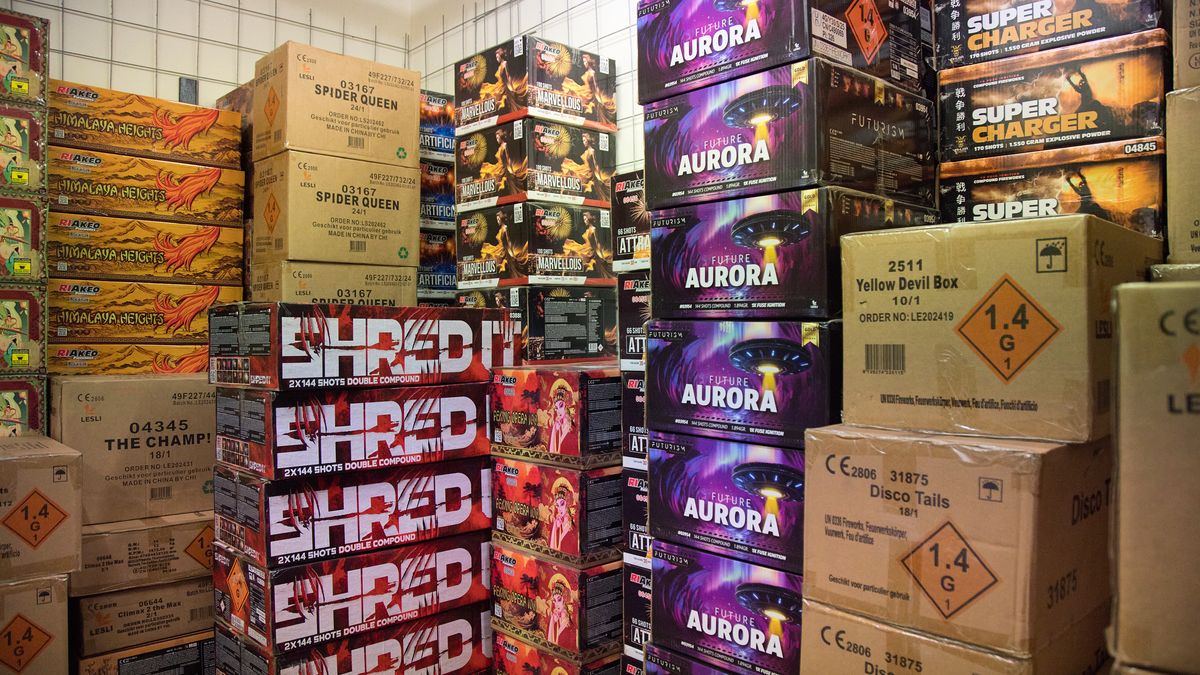 THE HAGUE, NETHERLANDS - DECEMBER 27: Fireworks retailers receive large deliveries and prepare online orders ahead of the final legal sales period on December 27, 2025, in The Hague, the Netherlands. Starting with New Year's Eve 2026-2027, the Netherlands will implement a nationwide ban on the sale and use of consumer fireworks. (Photo by Pierre Crom/Getty Images)