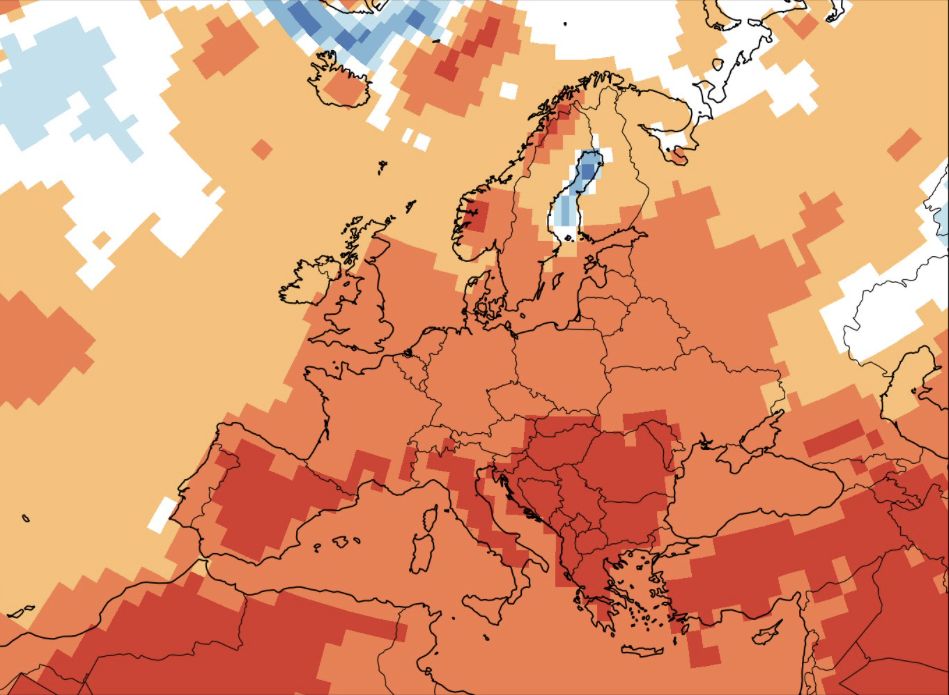 Anomalie temperatury w kwietniu